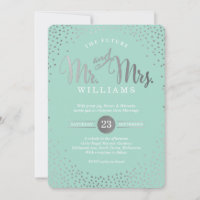 MODERN STYLISH WEDDING mini silver confetti mint