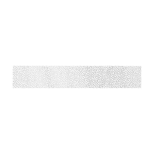 MODERN STYLISH WEDDING rustic SILVER SPOT confetti Invitation Belly Band (Flat)