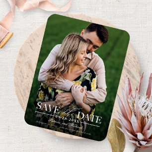 Modern Stylish Wedding Save The Date Photo Magnet