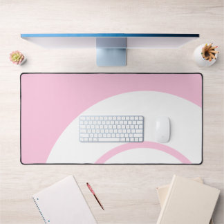 Modern Stylish White Concentric Art On Pink Blush