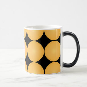Modern Stylish Yellow Polka Dot Magic Mug