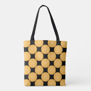 Modern Stylish Yellow Polka Dot Tote Bag