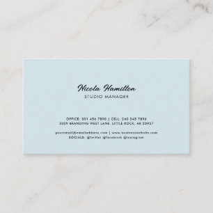 Modern Stylist Script Minimalist Business Card