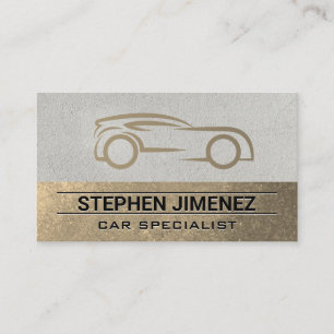 Modern Stylized Car Logo Business Card