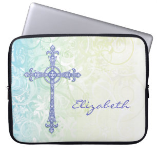 Modern Stylized Cross Laptop Sleeve