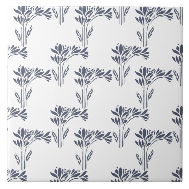 Modern Stylized Foliage Decorative  Tile (Front)