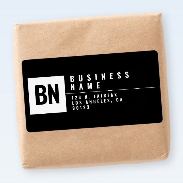 Modern Stylized Geometric Return Address Label (Creator Uploaded)