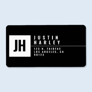 Modern Stylized Geometric Return Address Label