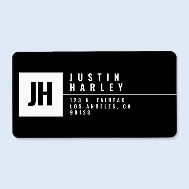 Modern Stylized Geometric Return Address Label (Creator Uploaded)