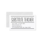 Modern Substitute Teacher Minimalist