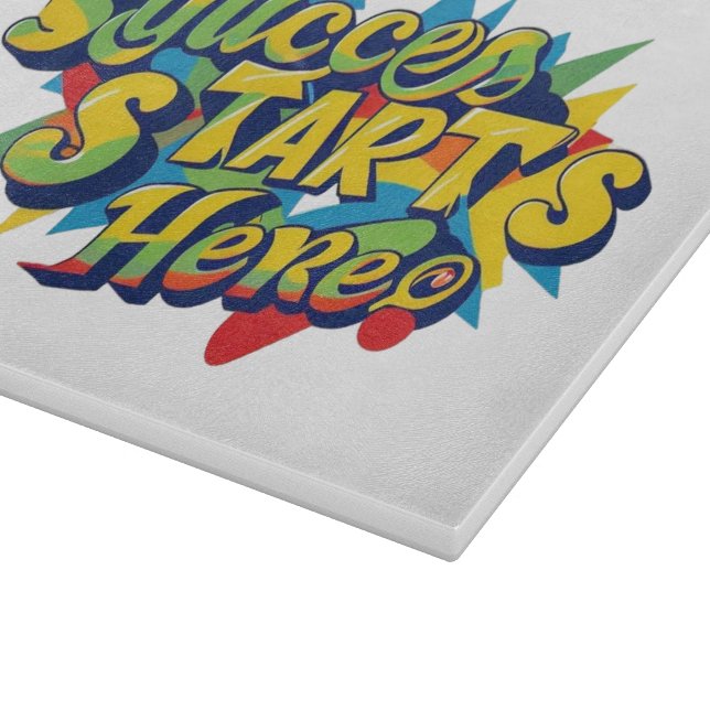 "Modern Success Affirmation" Cutting Board (Corner)