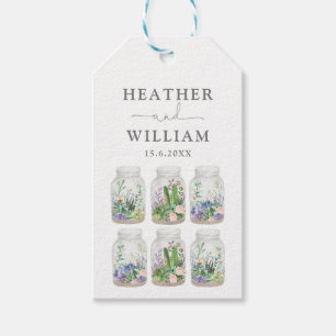 Modern Succulent Terrarium Fiesta Floral Wedding Gift Tags