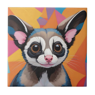 Modern Sugar Glider Abstract and Colourful Tile