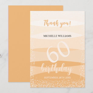 Modern Summer Birthday Party In Pink Thank You Card