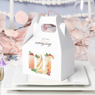 Modern Summer Cocktails 21st Birthday Party Favor Box