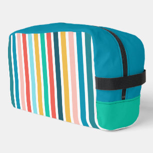 Modern Summer Colourful Vertical Stripes Dopp Kit