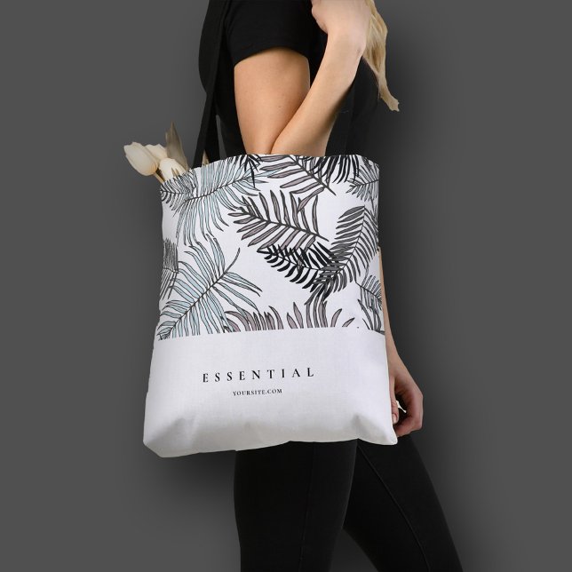 Modern Summer Dark Tropical Minimalist  Tote Bag (Modern Summer Dark Tropical Minimalist Tote Bag
)