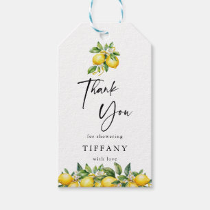 Modern Summer  Lemon Citrus Bridal Shower Gift Tags