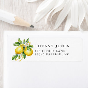 Modern Summer Lemon CitrusReturn Address