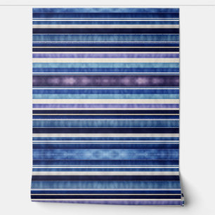 Modern Summer Navy Blue Boat Stripes Collection Wallpaper