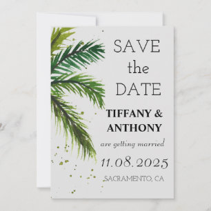 Modern Summer Ocean Beach Wedding Save The Date
