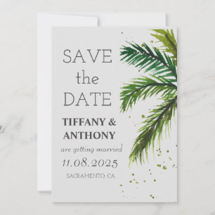 Modern Summer Ocean Beach Wedding Save The Date