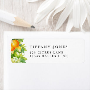 Modern Summer Oranges Lemon Citrus Return Address