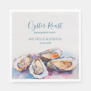 modern summer oyster roast pastel coastal style napkin