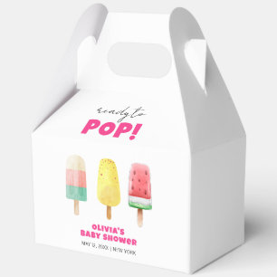 Modern Summer Popcicle Ice Cream Baby Shower  Favor Box