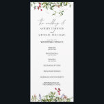 Modern Summer Wildflower Calligraphy Wedding Program<br><div class="desc">A formal wedding program features elegant hand lettered script typography and modern positioning, and a delicate summer wildflower botanical florals. Such a pretty, summery design! Personalize your details accented with beautiful modern hand lettered calligraphy in black. This program was designed for a large wedding, such as a full Catholic mass...</div>