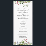 Modern Summer Wildflower Calligraphy Wedding Program<br><div class="desc">A formal wedding program features elegant hand lettered script typography and modern positioning, and a delicate summer wildflower botanical florals. Such a pretty, summery design! Personalize your details accented with beautiful modern hand lettered calligraphy in black. This program was designed for a large wedding, such as a full Catholic mass...</div>