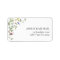 Modern Summer Wildflower Wedding Return Address