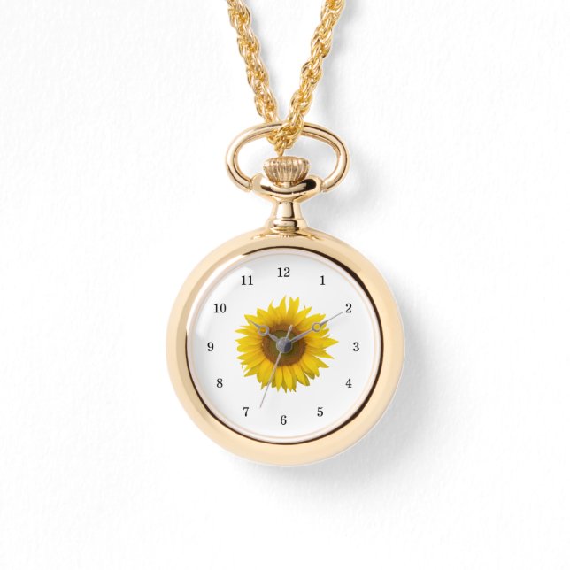Modern Sunflower Country Floral Botanical  Watch (Front)