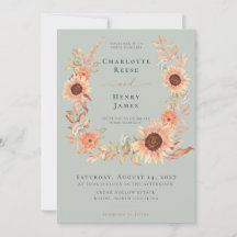 Modern Sunflower Garden Floral Wedding