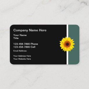 Modern Sunflower Simple Design Business Card
