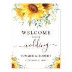 Modern Sunflowers Summer Garden Wedding Welcome