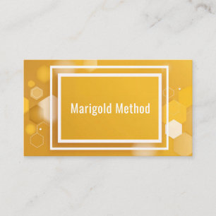 Modern Sunny Yellow Hexagon Geometric Abstract Business Card