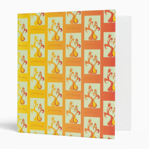 Modern Sunny yellow Tulip Couple illustration Binder