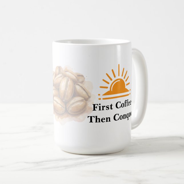 Modern Sunrise Design Coffee Mug (Front Right)