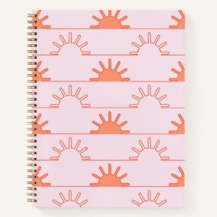Modern Sunrise Sunset - Spiral Notebook
