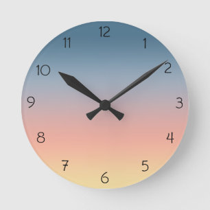 Modern Sunset Gradient Wall Clock