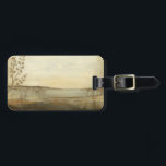 Modern Sunset Landscape Oil Painting Luggage Tag<br><div class="desc">A modern oil painting of a landscape by Jennifer Goldberger. Leaves creep in from the side while a beautiful sunset rests on the horizon. An amazing print that would make an amazing purchase!</div>