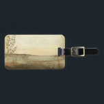 Modern Sunset Landscape Oil Painting Luggage Tag<br><div class="desc">A modern oil painting of a landscape by Jennifer Goldberger. Leaves creep in from the side while a beautiful sunset rests on the horizon. An amazing print that would make an amazing purchase!</div>
