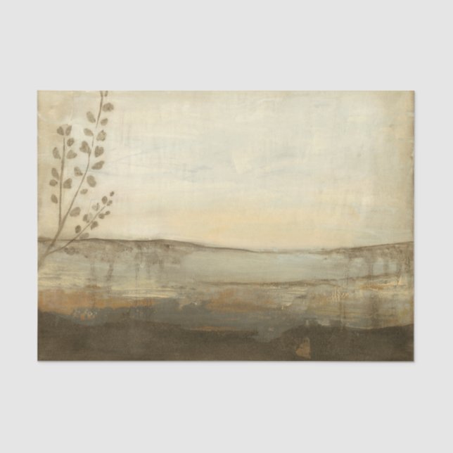 Modern Sunset Landscape Oil Painting Tissue Paper (Front)