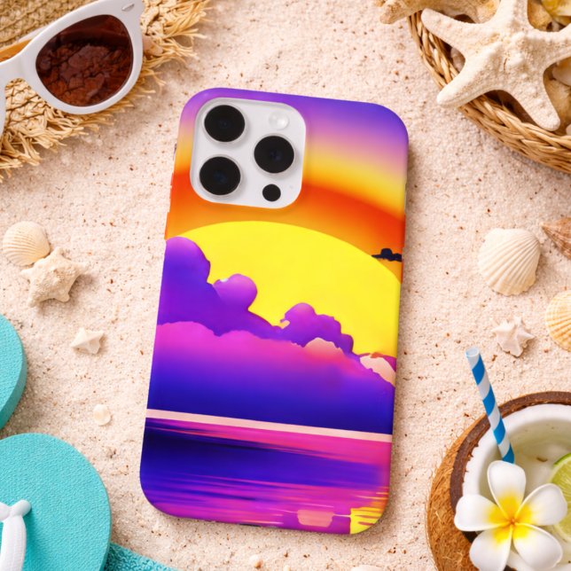 Modern Sunset on Water iPhone Case (Creator Uploaded)