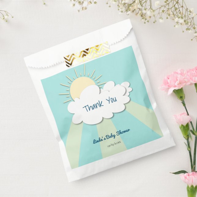 Modern Sunshine Gender Neutral Baby Shower Favour Bag (Sealed)