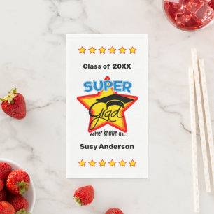 Modern Super Grad Logo - Personalize Name and Year Napkin