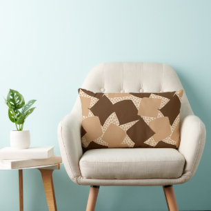 Modern Support: Abstract Geometric Sunset Havana Lumbar Pillow
