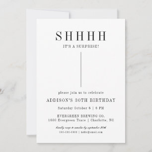 modern surprise party invitation 