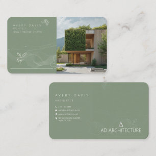 Modern Sustainable Architect Business Card